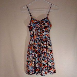 Xhiliration Zippered Front Spaghetti Strap Dress